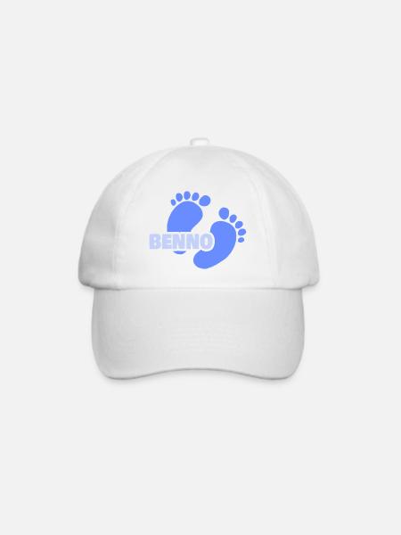 Geburt Benno - Baseballkappe - Weiß/Weiß
