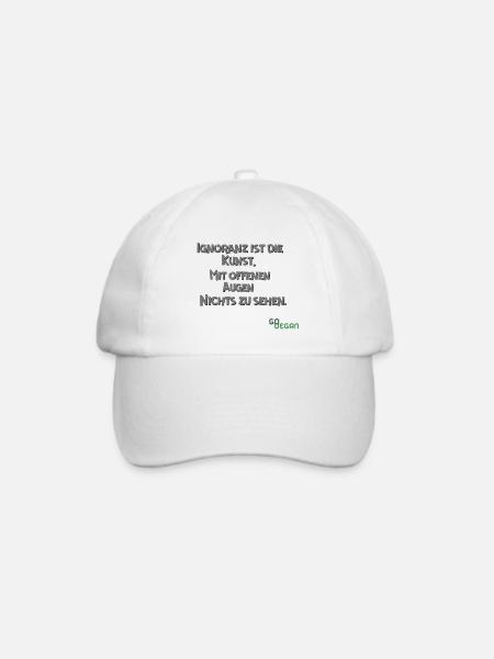 Ignoranz - Kunst.... - Baseballkappe - Weiß/Weiß