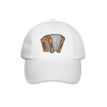 Steirische Harmonika Quetschn Ziehharmonika - Baseballkappe - Weiß/Weiß - Vorne