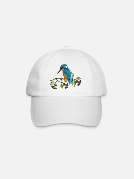 Bunter Vogel - Baseballkappe - Weiß/Weiß