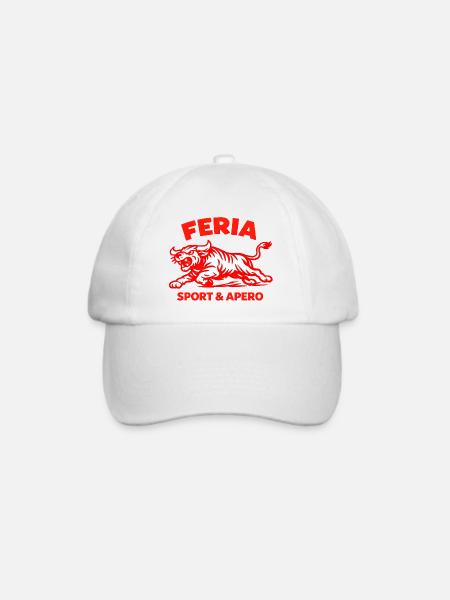 Feria Taurus-Logo - Baseballkappe - Weiß/Weiß