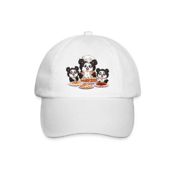 Panda Pizza Fest - Baseballkappe - Weiß/Weiß - Vorne