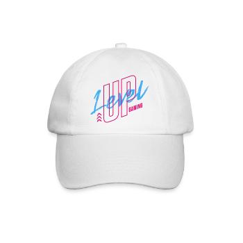Neon Retro Gaming Logo 80er Vibe - Baseballkappe - Weiß/Weiß - Vorne