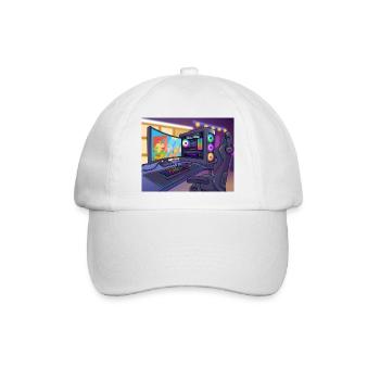RGB-Gaming-PC-Atmosphäre - Baseballkappe - Weiß/Weiß - Vorne