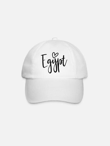 Ägypten Herz Frauen Liebe Ägypten - Baseballkappe - Weiß/Weiß