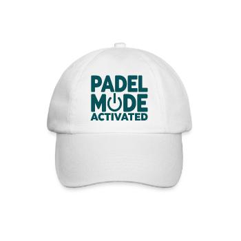 Padel Mode Activated Power Button Sport Style - Baseballkappe - Weiß/Weiß - Vorne
