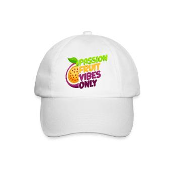 Passion Fruit Vibes Only - Baseballkappe - Weiß/Weiß - Vorne
