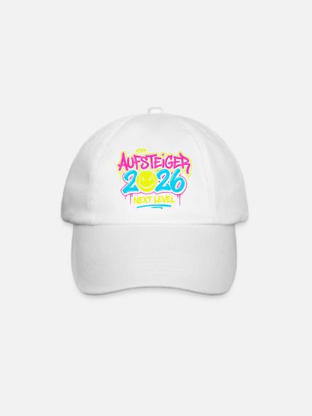 Tennis Aufsteiger 2026, Kids Tennis Meister Team - Baseballkappe - Weiß/Weiß