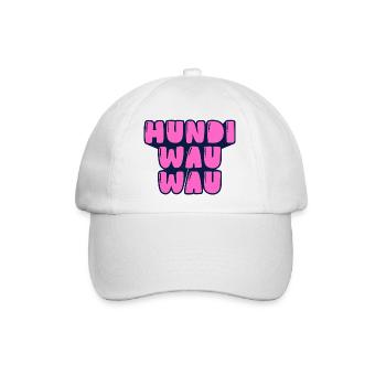 hundi wau wau - Baseballkappe - Weiß/Weiß - Vorne