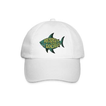 Respektiert die Einheimischen Fischtee - Baseballkappe - Weiß/Weiß - Vorne