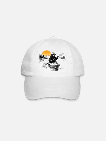 Kajak Bär - Baseballkappe - Weiß/Weiß