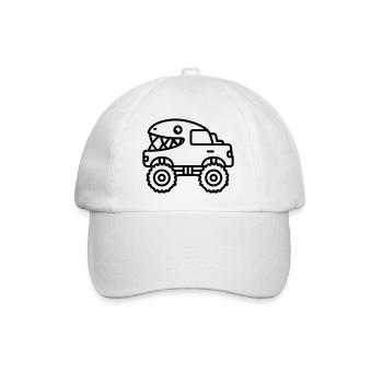 Monstertruck - Baseballkappe - Weiß/Weiß - Vorne