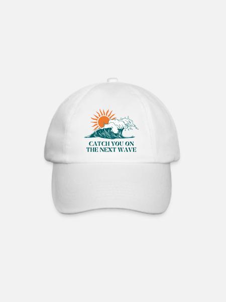 Next Wave Solar Surf Slogan - Baseballkappe - Weiß/Weiß