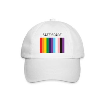 LBGTQIA+ Safe Space Pride Month Aufkleber - Baseballkappe - Weiß/Weiß - Vorne