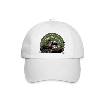 1:35-Maßstab Tank Art-Druck - Baseballkappe - Weiß/Weiß - Vorne