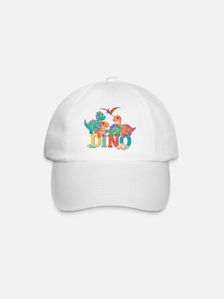 Dino - Baseballkappe - Weiß/Weiß
