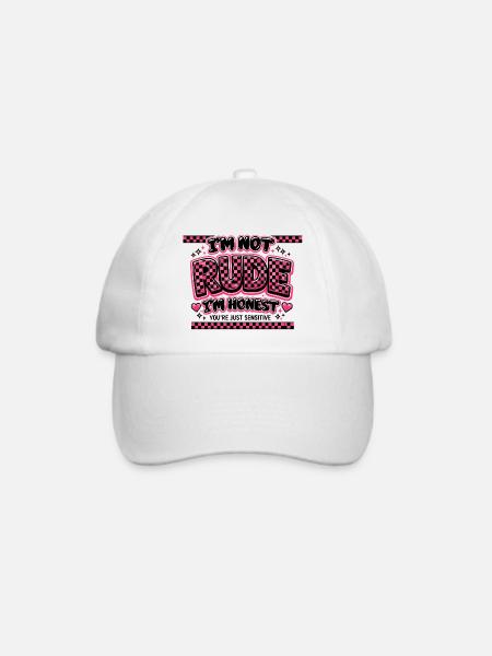 Ich bin ehrlich, nicht unfreundlich Sarkasmus - Baseballkappe - Weiß/Weiß