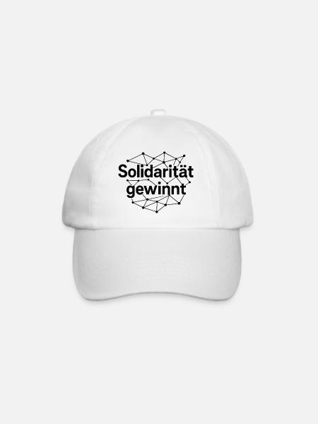 Solidarität Gewinnt Statement Spruch - Baseballkappe - Weiß/Weiß