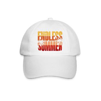Endloser Sommer Palmen - Baseballkappe - Weiß/Weiß - Vorne