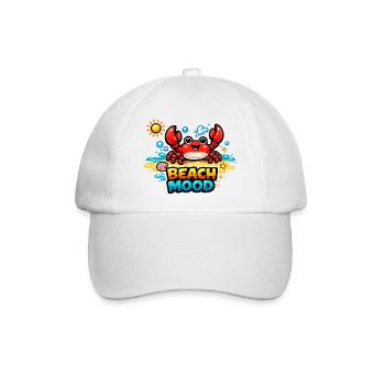 Strandlaune Krabbe Design - Baseballkappe - Weiß/Weiß - Vorne