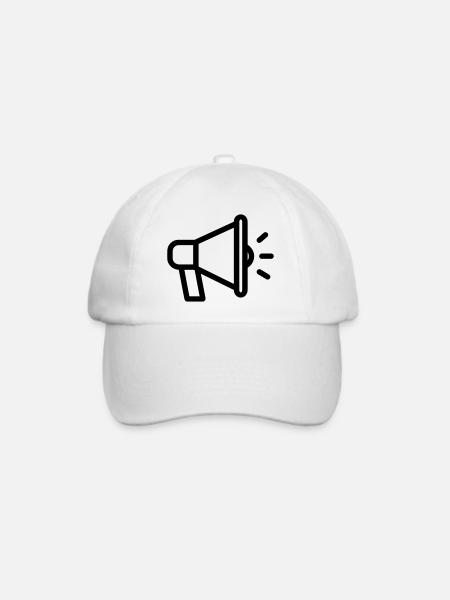 Megaphon - Baseballkappe - Weiß/Weiß