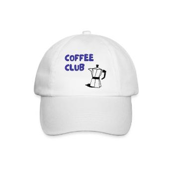 Coffee Club Mokka Illustration - Baseballkappe - Weiß/Weiß - Vorne
