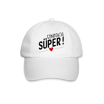 Süper Türkisch - Baseballkappe - Weiß/Weiß - Vorne