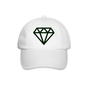 Diamant Icon - Baseballkappe - Weiß/Weiß - Vorne