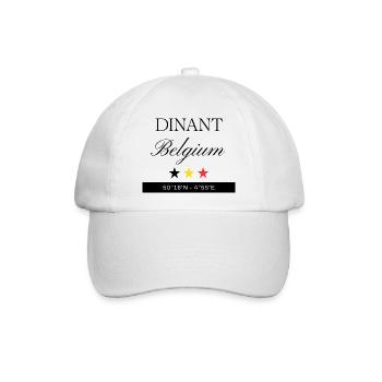 Dinant Belgien Souvenir – Reise minimalistisch - Baseballkappe - Weiß/Weiß - Vorne