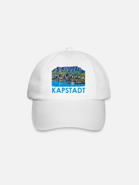 Kapstadt Hafenstadt Skyline - Baseballkappe - Weiß/Weiß