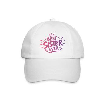 Best Sister Ever - Baseballkappe - Weiß/Weiß - Vorne