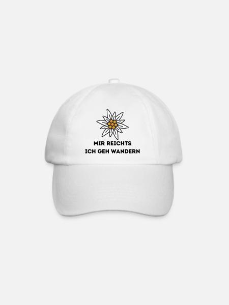 Mir reichts ich geh wandern edelweiss - Baseballkappe - Weiß/Weiß