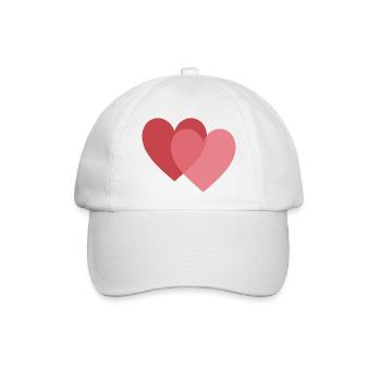 HERZ. HERZ. VALENTINSTAG. LIEBE. LIEBE. PAAR. - Baseballkappe - Weiß/Weiß - Vorne