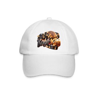 Kopf Kino Filmhirn Popcorn - Baseballkappe - Weiß/Weiß - Vorne