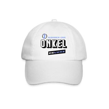 Onkel Number One Deluxe Bester Familie  - Baseballkappe - Weiß/Weiß - Vorne