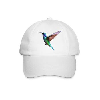 Kolibri – Vogelillustration - Baseballkappe - Weiß/Weiß - Vorne
