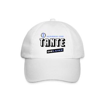 Tante Number One Deluxe Bester Familie Beste Tante - Baseballkappe - Weiß/Weiß - Vorne