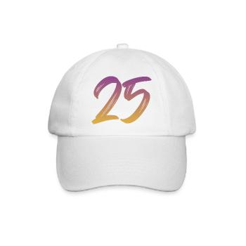 25 - Baseballkappe - Weiß/Weiß - Vorne