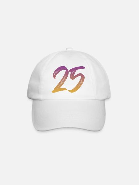 25 - Baseballkappe - Weiß/Weiß