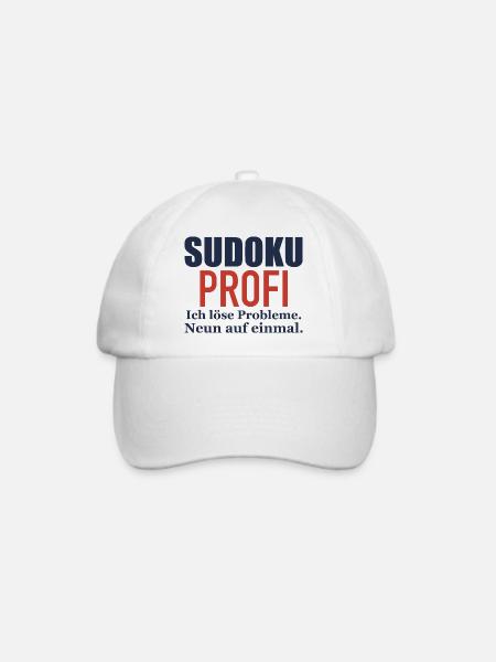 Sudoku Profi – Ich löse Probleme - Baseballkappe - Weiß/Weiß