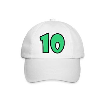 10. 10 JAHRE. 10-JÄHRIGES JUBILÄUM. 10-JÄHRIGES JUBILÄUM. - Baseballkappe - Weiß/Weiß - Vorne