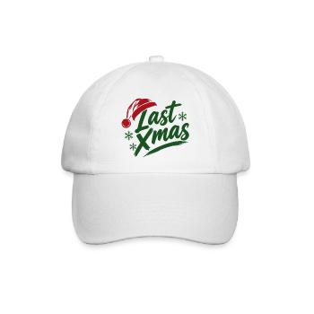 Last Xmas Mütze - Baseballkappe - Weiß/Weiß - Vorne