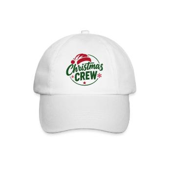 Weihnachts Crew Logo - Baseballkappe - Weiß/Weiß - Vorne