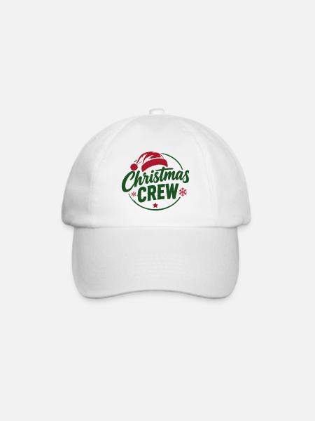 Weihnachts Crew Logo - Baseballkappe - Weiß/Weiß