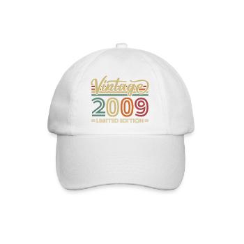 Vintage 2009 Limited Edition Geburtstag Retro - Baseballkappe - Weiß/Weiß - Vorne