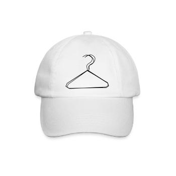 Kleiderbügel handgezeichnet - Baseballkappe - Weiß/Weiß - Vorne