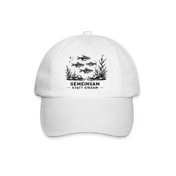 Gemeinsam Unterwasser Schwarm - Baseballkappe - Weiß/Weiß - Vorne
