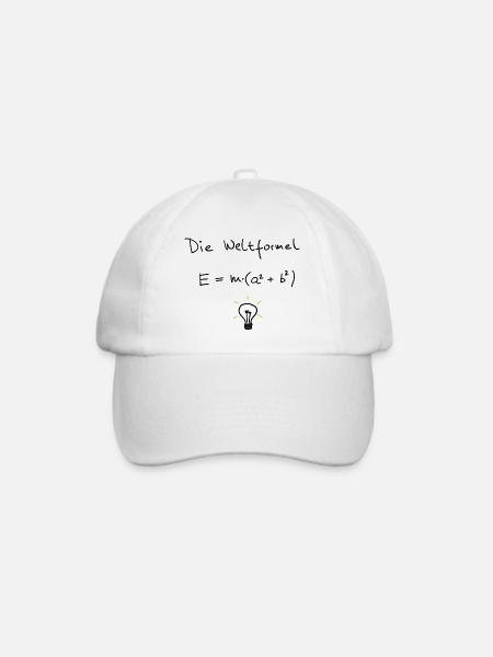Die Weltformel (handgeschrieben) - Baseballkappe - Weiß/Weiß