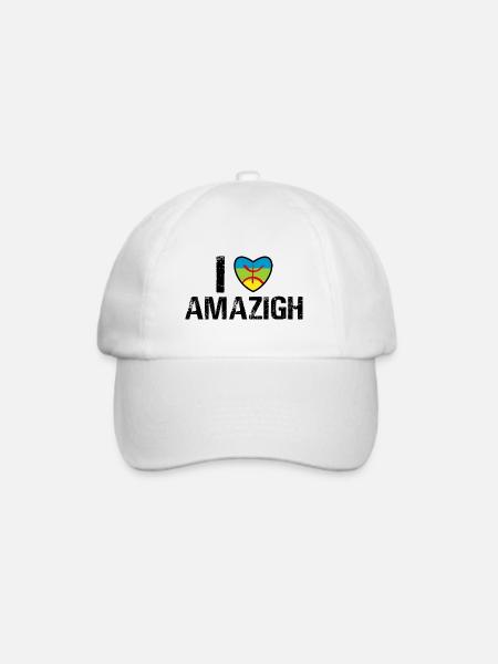 Ich liebe Amazigh - Baseballkappe - Weiß/Weiß