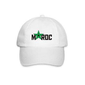 Marokko - Baseballkappe - Weiß/Weiß - Vorne